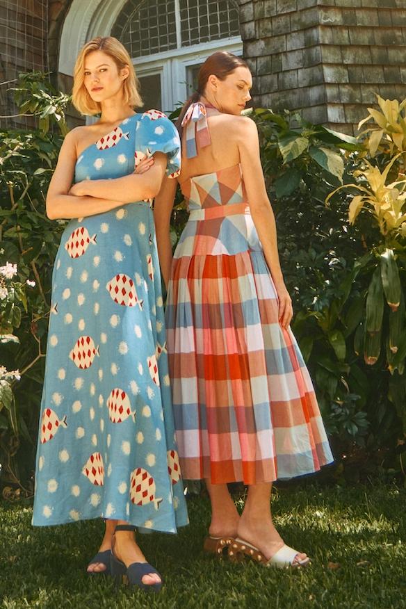 Plaid Halter Midi Dress